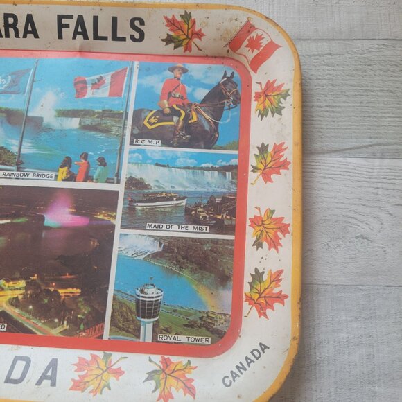 Vintage Niagara Falls Canada Souvenir Metal Tray - Picture 4 of 8